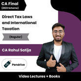 CA Final Direct Tax Laws and International Taxation (Regular) Video Lectures by CA Rahul Satija (Pendrive).